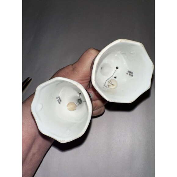 Set Of 2 Vintage Imari Small Porcelain Asian Flare Floral Bell Made In Taiwan - Picture 4 of 7